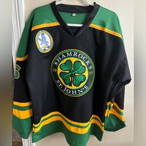 Shamrocks St. John's Hockey Jersey - Black, Green, Yellow